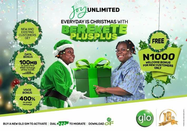 Glo customers to enjoy unlimited freebies in Berekete Plus Plus