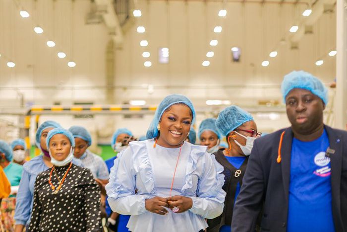 Hayat Kimya Nigeria hosts Molfix brand ambassador Funke Akindele-Bello for a tour of its factory