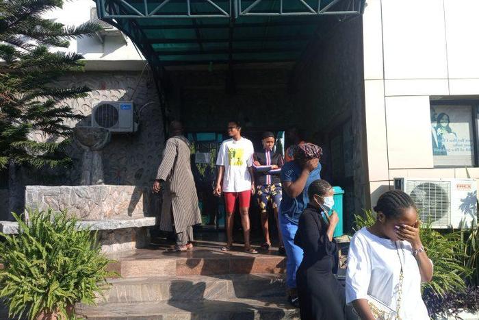 Some suspected commercial sex workers being paraded by the Evacuation Squad of the FCT Social Development Secretariat, on Friday in Abuja. [NAN]