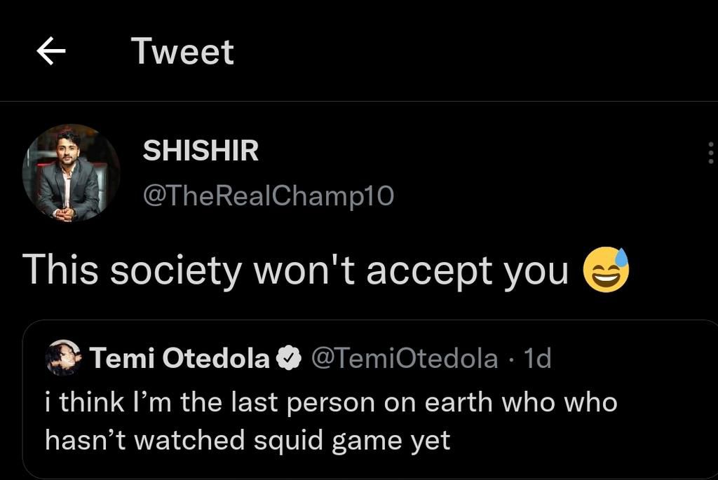 Temi Otedola Twitter replies [Twitter]