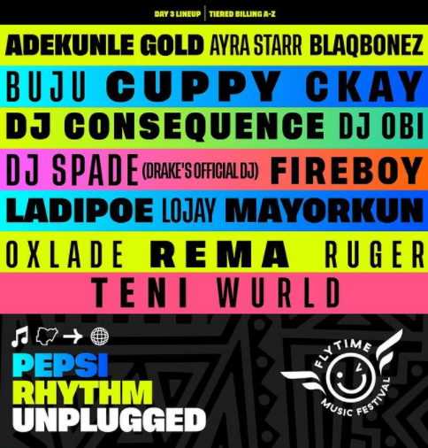 Lineup for Pepsi Rhythm Unplugged [Flytime]