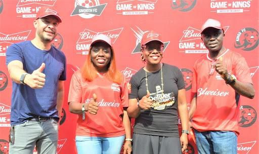 L-R: MD/CEO, International Breweries PLC (IBPLC), Hugo Rocha; Marketing Director, International Breweries Plc (IBPLC), Tolulope Adedeji; People Director, International Breweries Plc, Marilyn Maduka and Business Operations Director, Tony Agah, at the Bu...