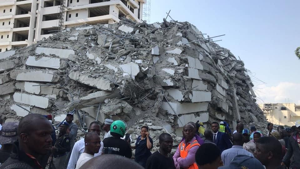 Collapsed building in Ikoyi, Lagos [LASEMA]
