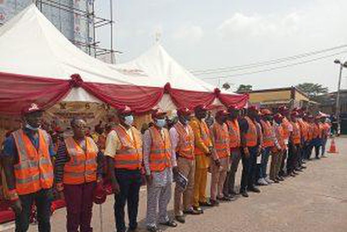 The 25 Special Traffic Mayor inaugurated by the Special Adviser to Gov. Babajide Sanwo-Olu on Transportation, Mr Toyin Fayinka in Lagos on Thursday