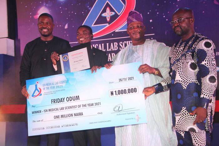 Friday Odum emerges winner of ISN Medical Laboratory Scientist of the Year Award 2021