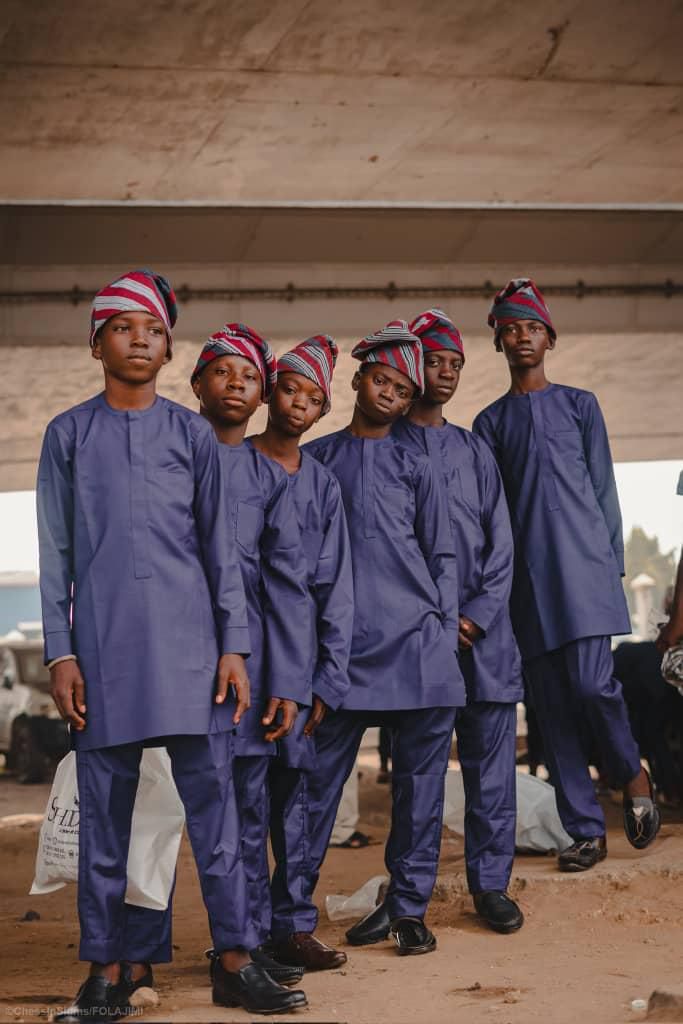 The young boys looking cleaner and dapper[Twitter/TundeOnakoya]