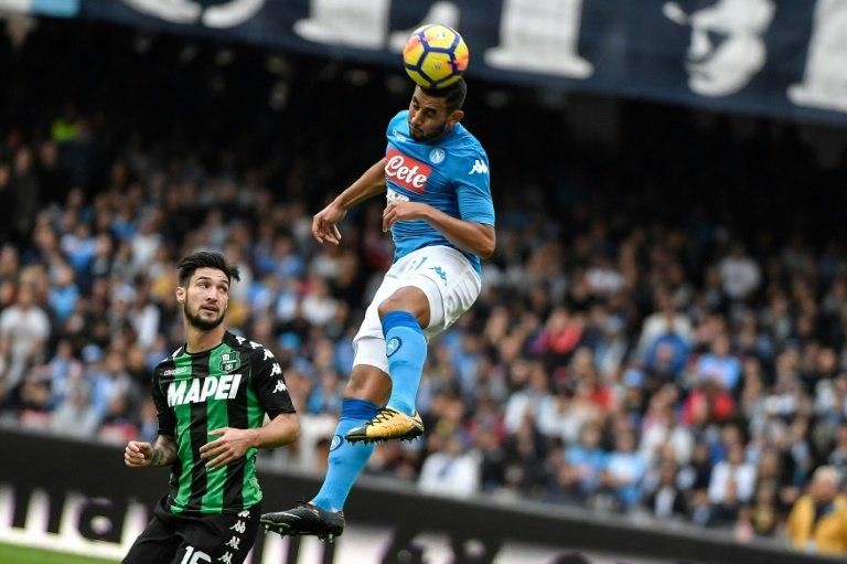 Injury cursed: Napoli defender Faouzi Ghoulam has suffered a fractured kneecap