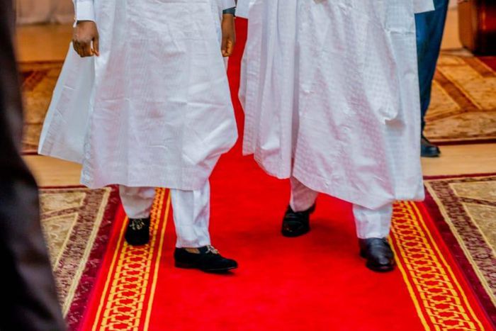 L-R: Governor Bello Matawalle of Zamfara state and Niger Republic President Muhammed Bazoum. [Vanguard]