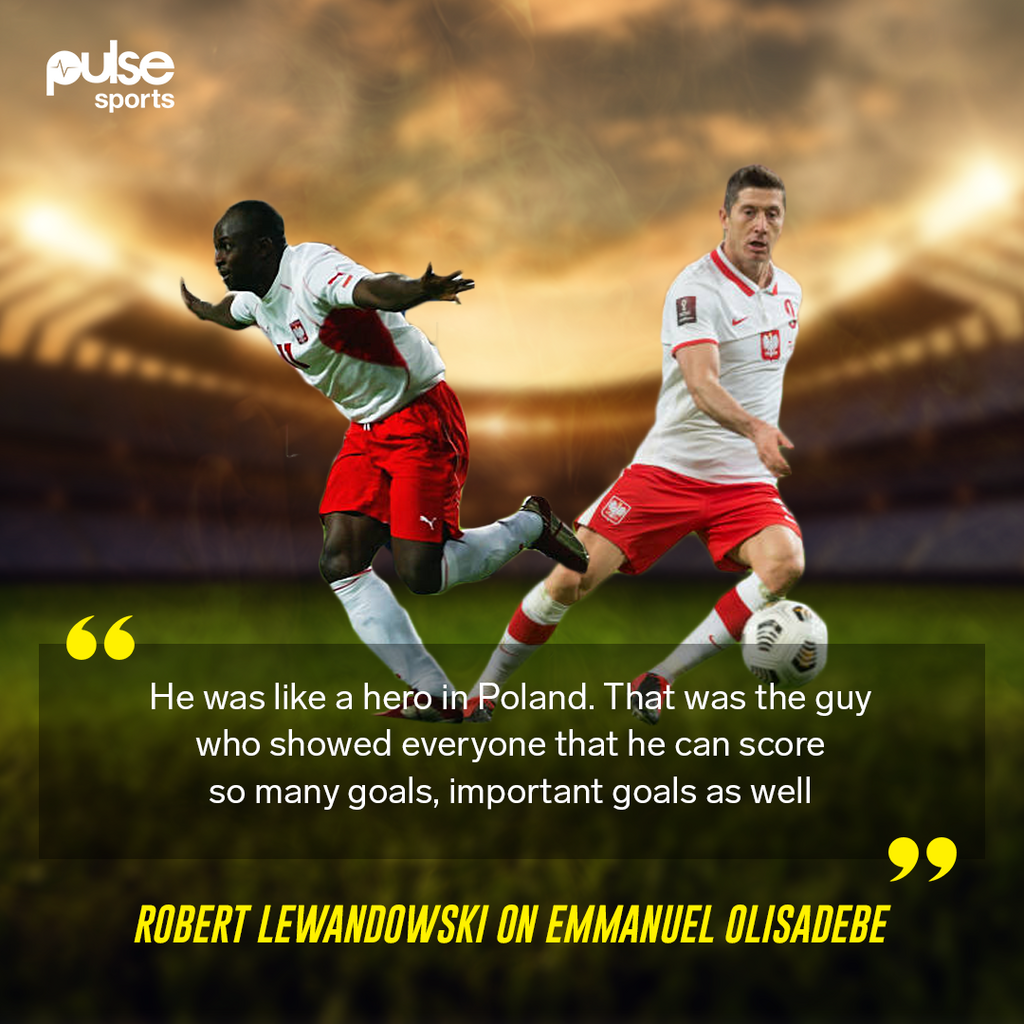 Emmanuel Olisadebe and Robert Lewandowski