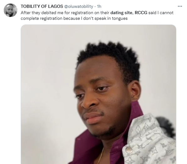 Twitter reaction to RCCG dating site