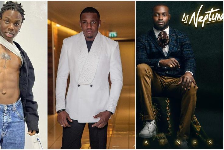 Rema, Sean Okeke - his manager, and DJ Neptune. (Pulse Nigeria)