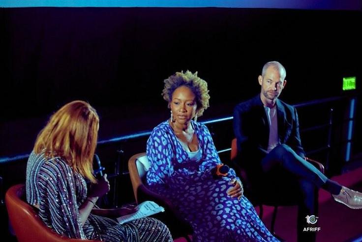 Amazon's Ukonwa Kuzi-Orizu Ojo and James Farrell at AFRIFF [Instagram/ukonwaojo]