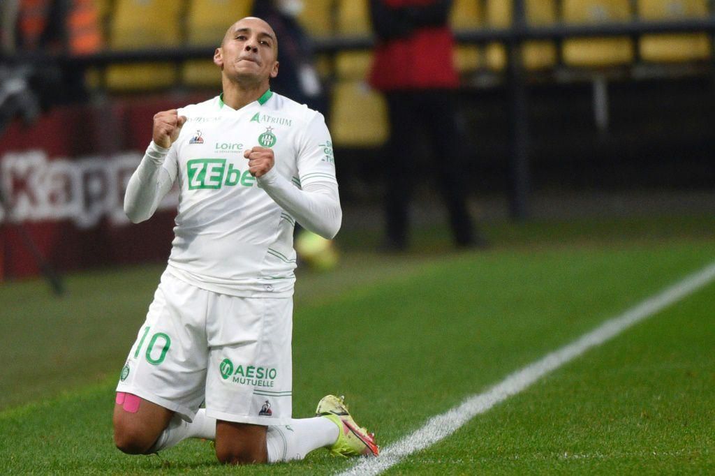 Tunisian Wahbi Khazri reacts after scoring a 68-metre goal for Saint-Etienne against Metz in the French Ligue 1 at the weekend.