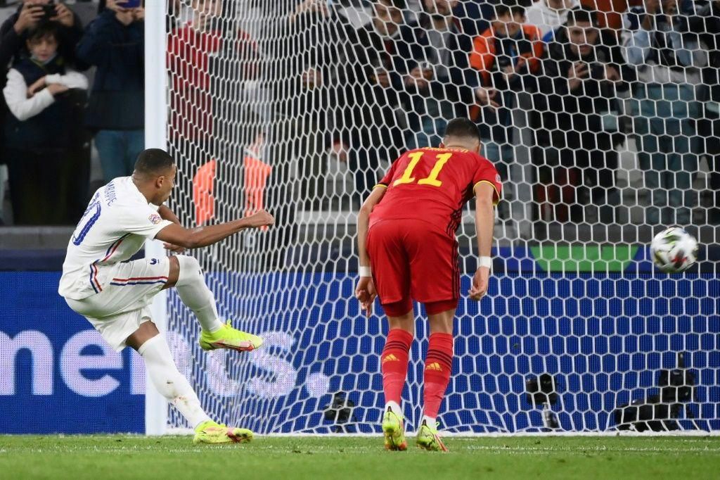 Kylian Mbappe levelled the scores from the spot against Belgium