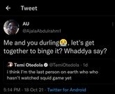 Temi Otedola Twitter replies [Twitter]