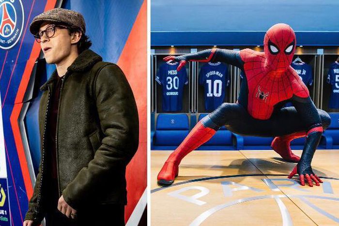 Spider-Man's Tom Holland at the Parc de Princes (PSG Instagram)