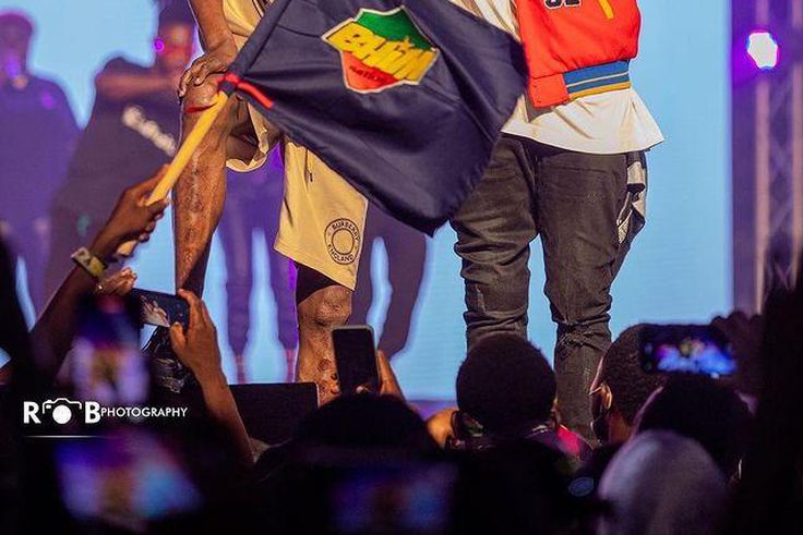 Stonebwoy and Beenie Man on stage