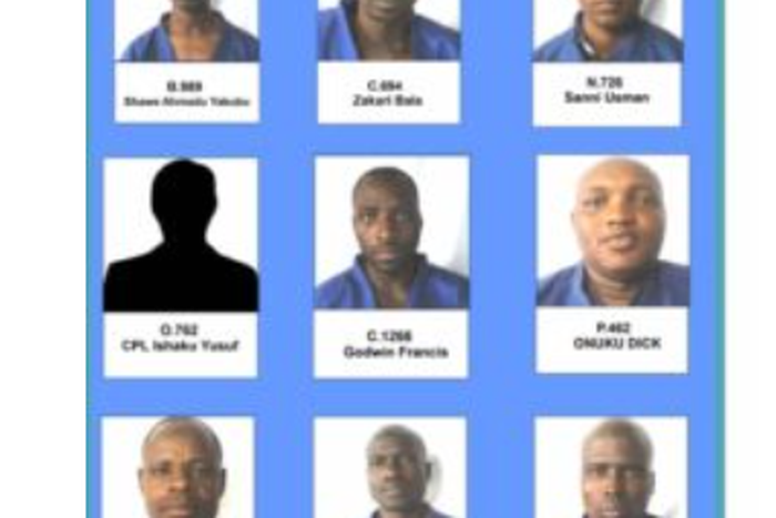 Faces of fleeing inmates  (NCS)