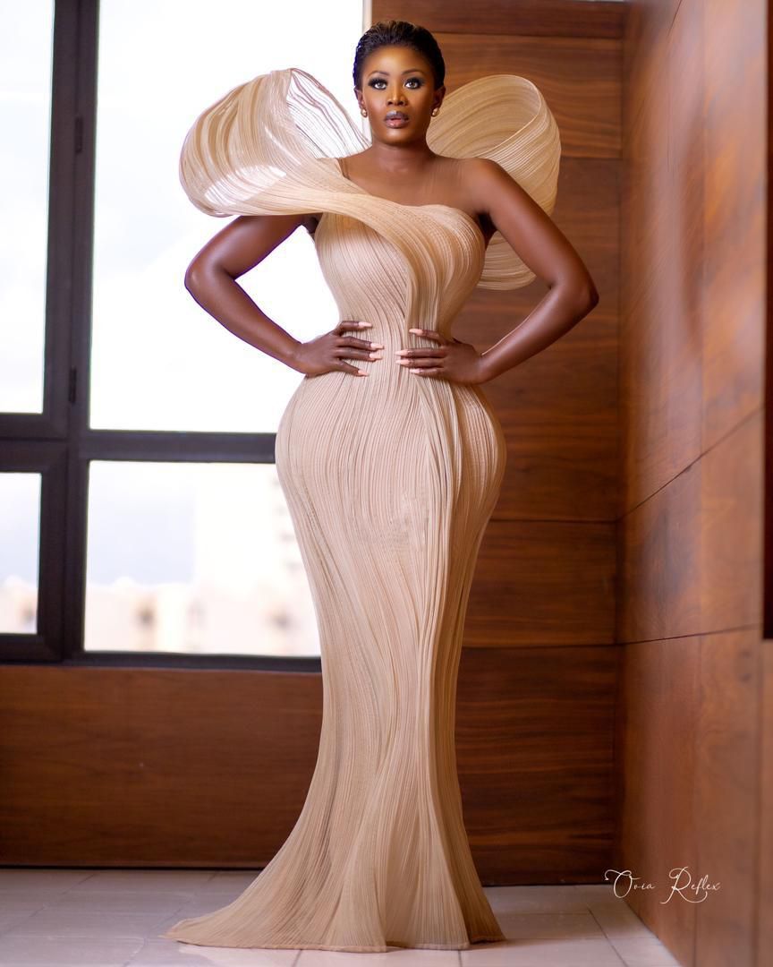 Nana Akua Addo storms Nigeria with gorgeous dress for AMVCA
