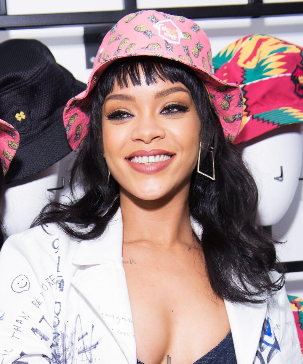 Rihanna in a bucket hat [instyle]