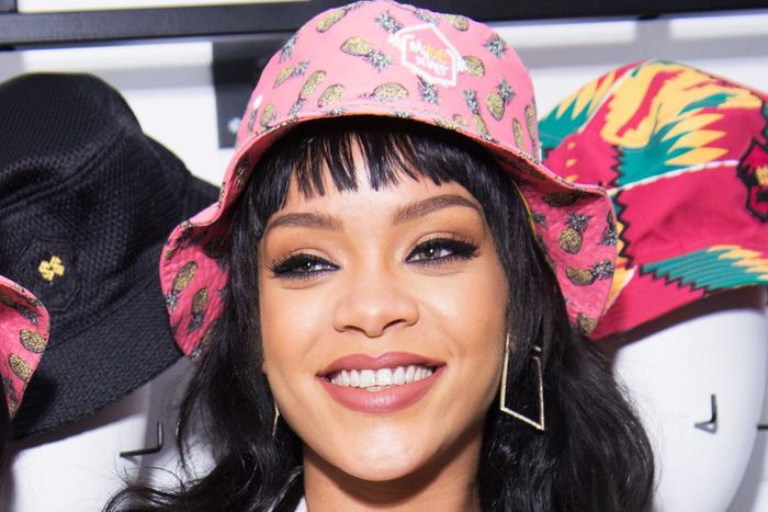 Rihanna in a bucket hat [instyle]