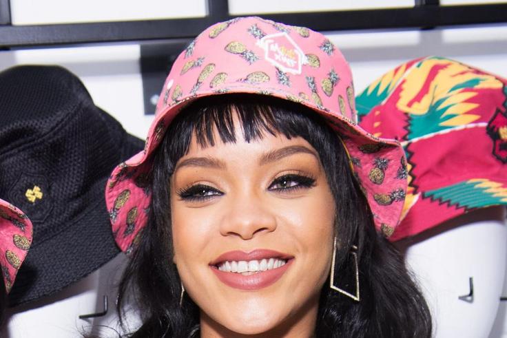 Rihanna in a bucket hat [instyle]