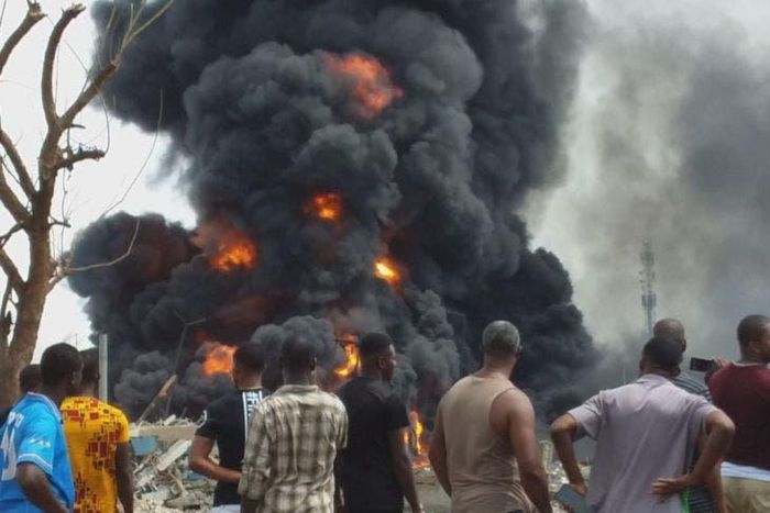 Fire guts shops at Ladipo Market; goods worth millions of naira destroyed. [lailasnews]