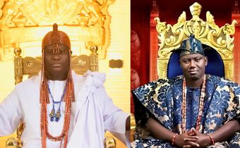 L-R:  Ooni Adeyeye Enitan Babatunde Ogunwusi - Ojaja II and Alaafin Oba Abimbola Akeem Owoade. [Facebook]