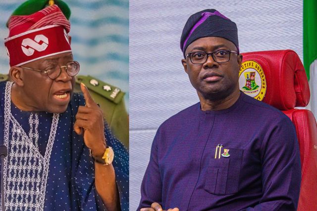 L-R: President Bola Tinubu and Governor Seyi Makinde of Oyo State. [Facebook/X, formerly Twitter]