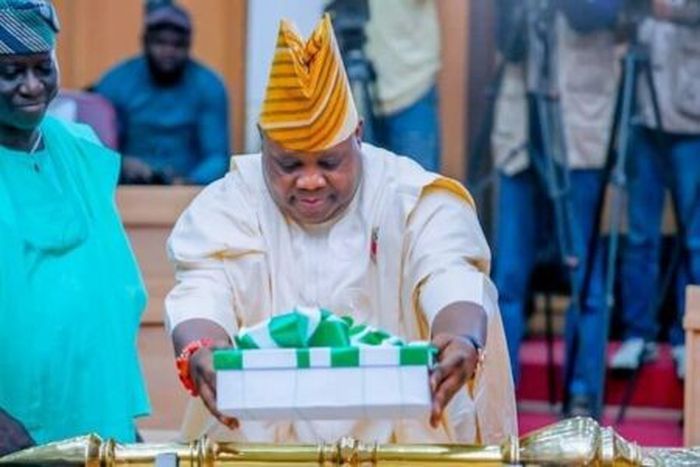 Governor Adeleke presenting budget