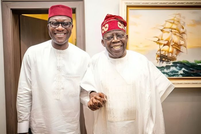L-R: Hon. Abdulmumin Jibrin and President Bola Tinubu. [Facebook]