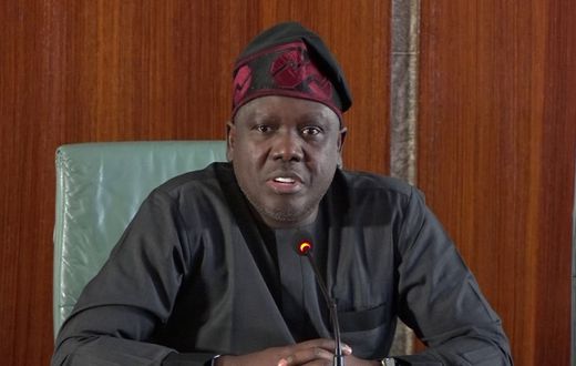 Daniel Bwala, former spokesman for Alhaji Atiku Abubakar, addressing State House correspondents, after paying a solidarity visit to President Bola Tinubu on Wednesday. [NAN]