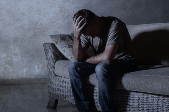 A man suffering from depression
