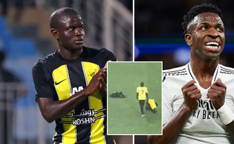 See humility — Fans compare N’Golo Kante to Vinicius Jr. after Al-Ittihad star stopped to clean up pitch in middle of a match