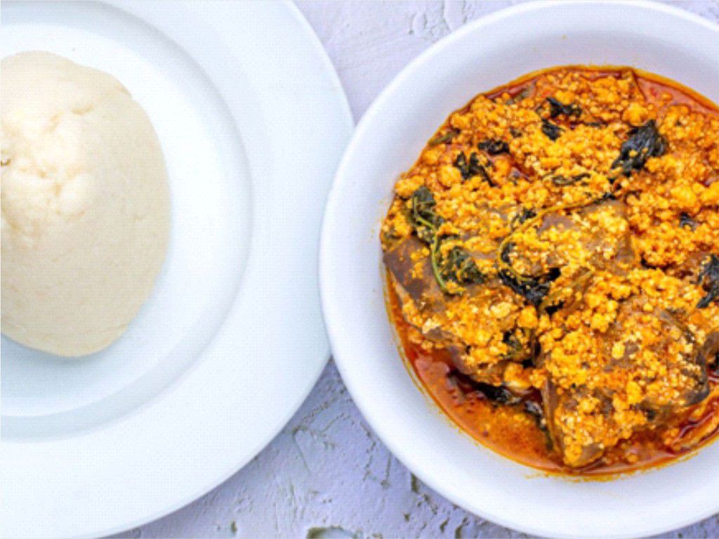 Pounded yam and egusi soup [ThunderBayAfrican]
