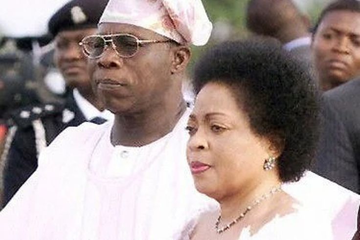 Former President Olusegun Obasanjo with his late wife, Stella.