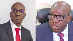 Governor Monday Okpebholo and Former Governor Godwin Obaseki