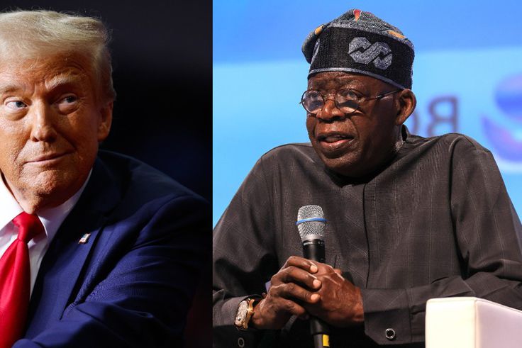 L-R: US President-elect, Donald Trump and Nigeria's President Bola Tinubu. [Getty Images]
