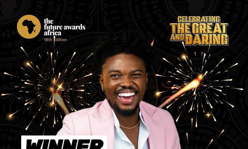Michael ‘Ama Psalmist’ Akinrogude wins the 18th edition TFAA Prize for Film of the Year [Instagram/@thefutureawardsafrica]