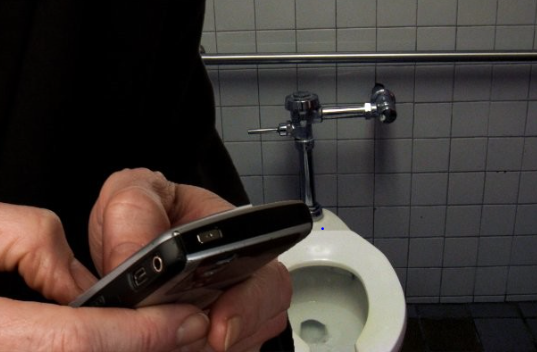 Phone in the toilet