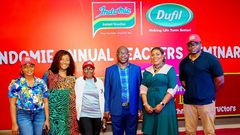 L-R: Guest Speaker, Digital Technology Consultant, Miriam Wokocha; Head Coordinator, Indomie Fan Club, Faith Joshua; Director of Education, Co-curricular, science & Tech Dept, Ministry of Education, Onatoye Buriamoh Kemi; Group Corporate Communications...