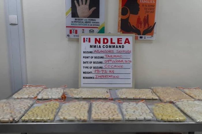 NDLEA seizes ₦4bn worth of cocaine at Lagos airport, arrests 30 suspects [Facebook:NDLEA]