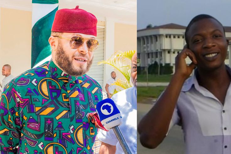 L-R: Hon. Alex Mascot Ikwechegh and Stephen Abuwatseya, the Bolt driver involved in a recent assault incident.  [Facebook]