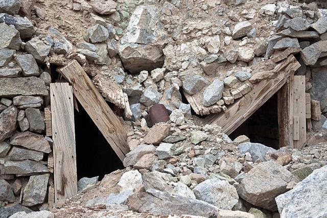 Collapsed mine