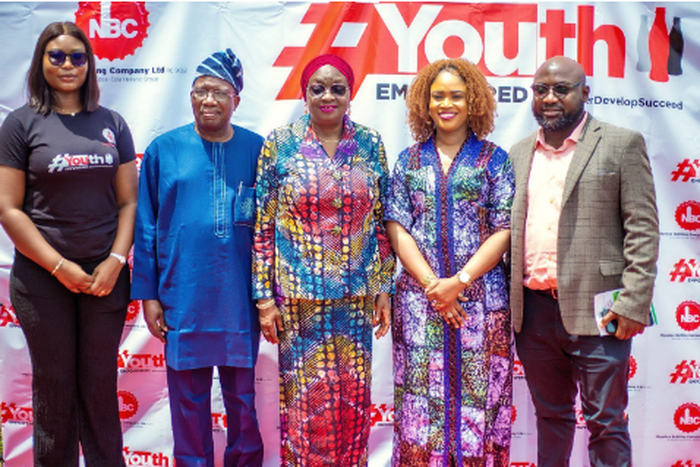 L-R: Olukemi Ogunsakin, Corporate Affairs and Sustainability Lead, NBC; Dr Adeoye David Odedeji The Rector, Moshood Abiola  Polytechnic; Engineer Noimot Salako-Oyedele, Deputy Governor of Ogun State; Mrs Sola Arobieke- Special Adviser to the Ogun State...