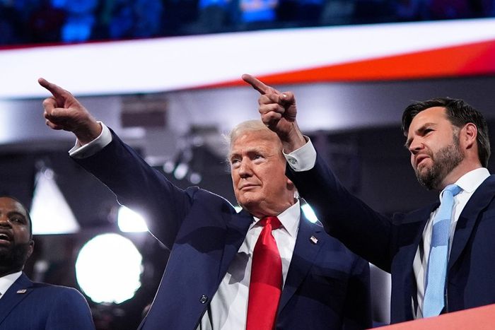 Former President Donald Trump and Ohio Sen. JD Vance.Getty Images