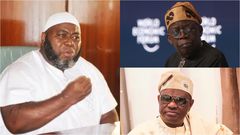 L-R: Former militant, Mujahid Asari-Dokubo, President Bola Tinubu and FCT Minister, Nyesom Wike. [Facebook]