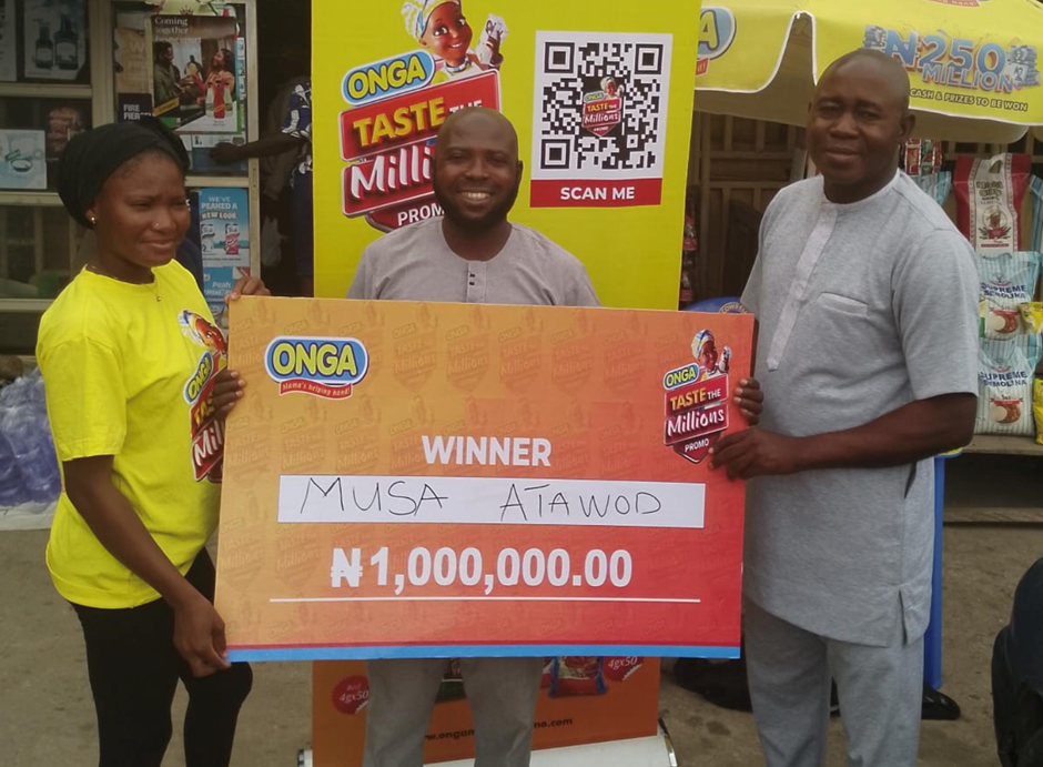 Onga splashes over N112m on 2,791 customers in the Taste the Millions Promo