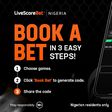 How to book a bet on LiveScore Bet Nigeria