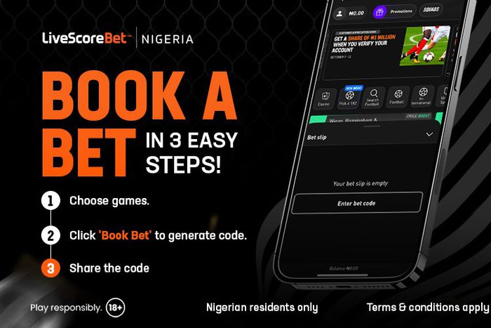 How to book a bet on LiveScore Bet Nigeria
